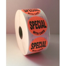 Special w/card - 1.5" Red Label Roll
